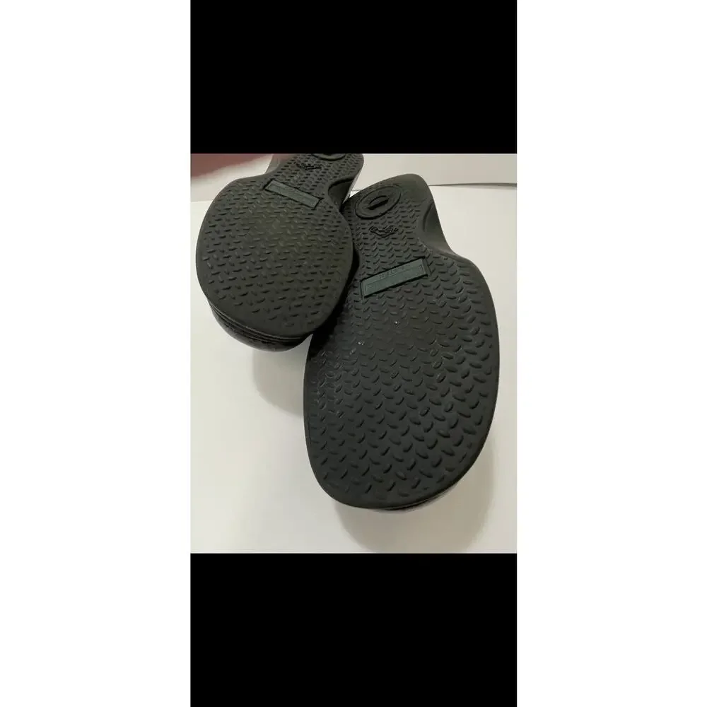 Womens Helle Comfort By Romus Size 38 Croc Print Slip On Loafers Black US 7.5